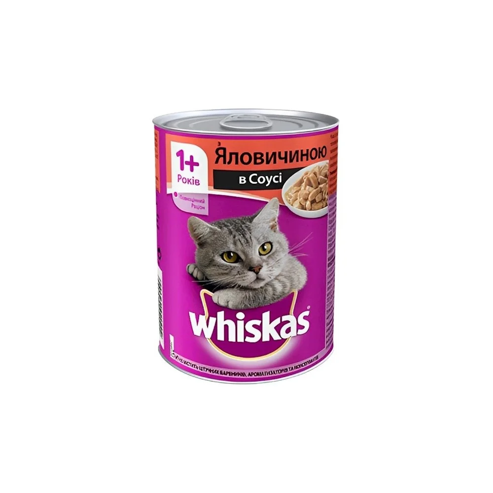 Корм для кошек Whiskas с говядиной 400 г