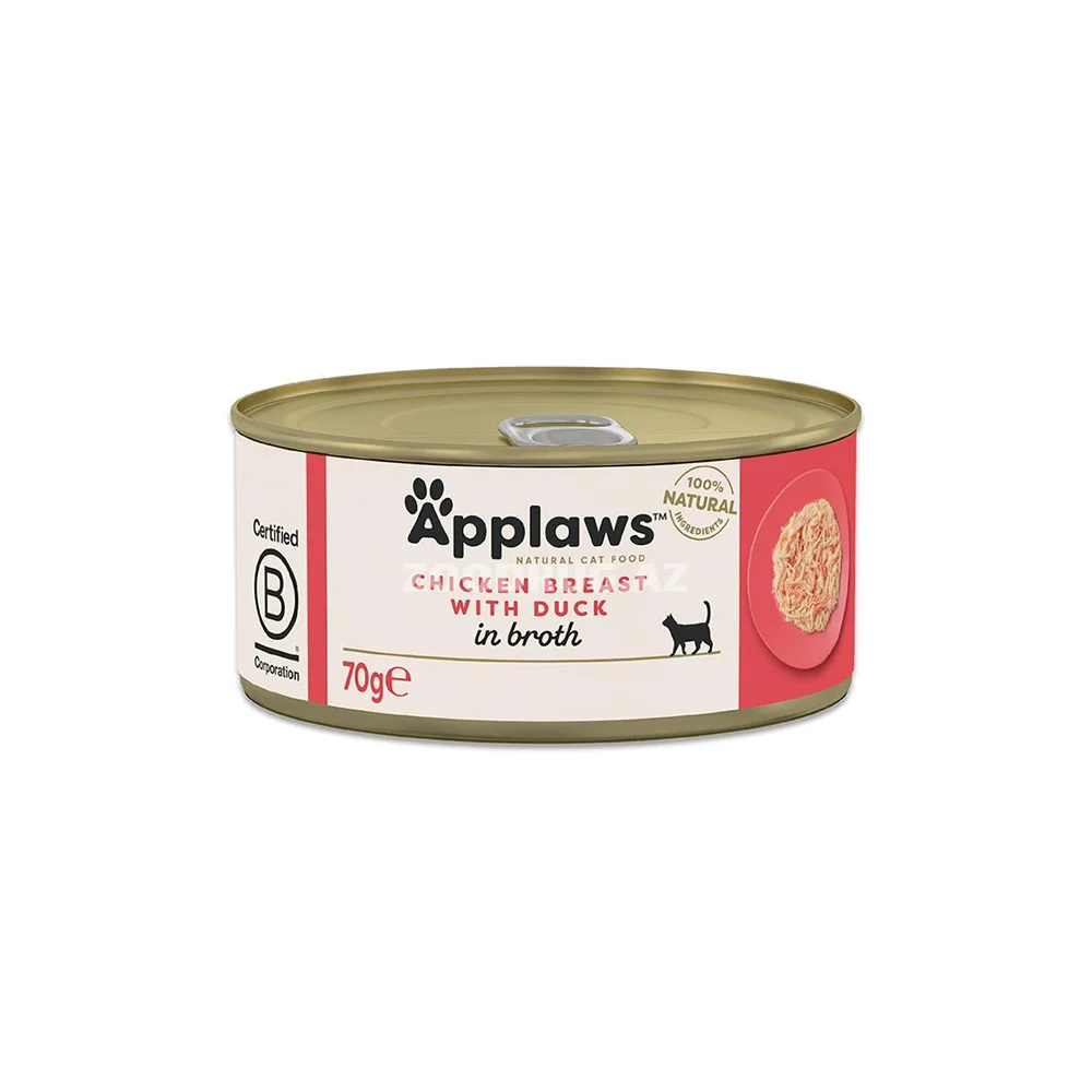 Applaws Консерва с курицей и уткой 70q