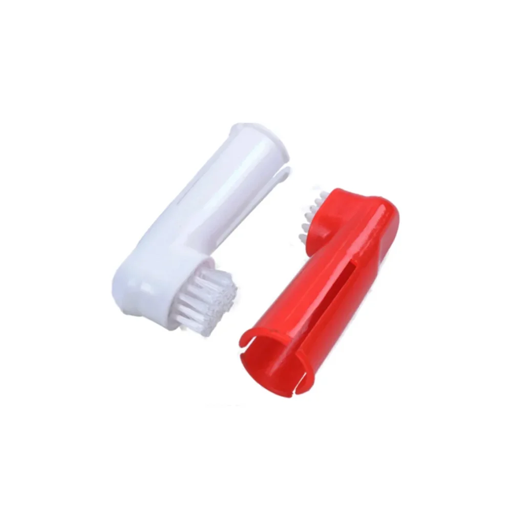 Silicone finger toothbrushes for dogs and cats