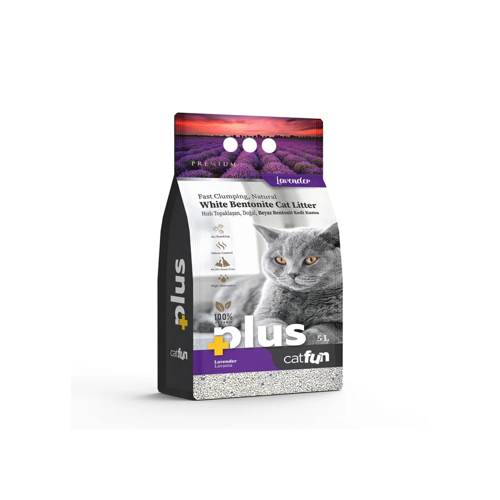 CatFun Topalanan pişik qumu, lavanda ilə, 10 L
