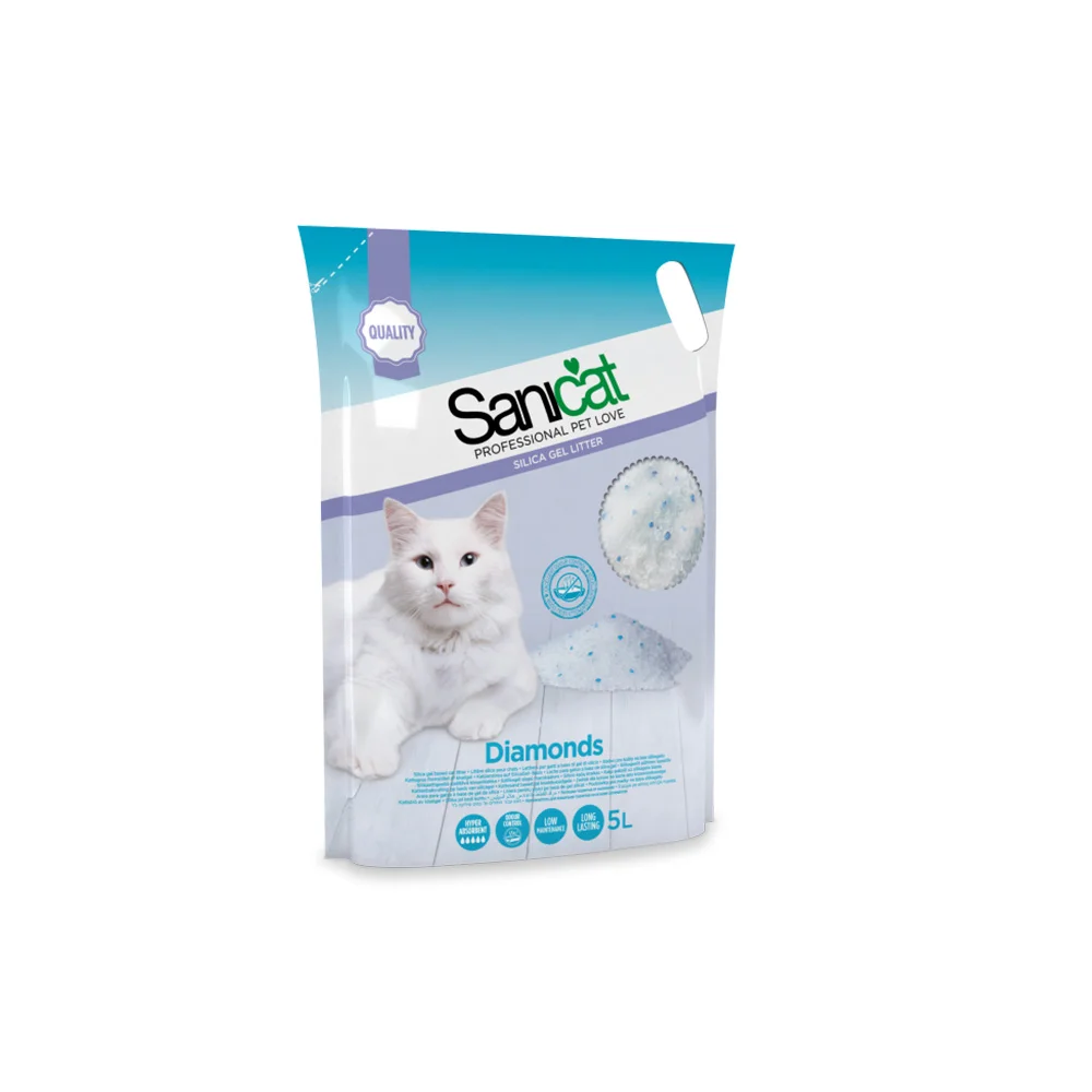 Sanicat Diamonds Silica Gel Cat Litter, unscented, 5 L