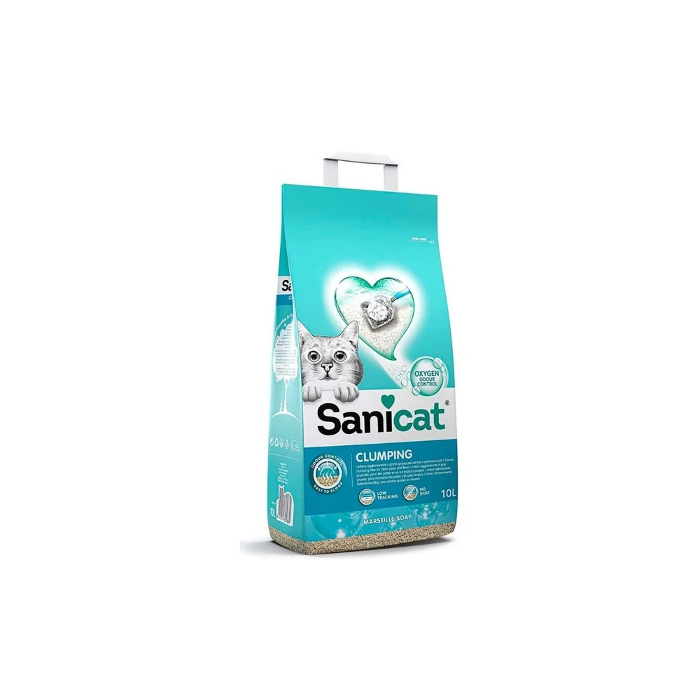 Sanicat Active Clumping Cat Litter, Soap Scented, 10 L