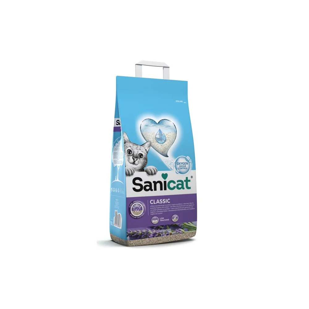 Sanicat Classic Hopduran Cat Litter, Lavender Scented, 16 L