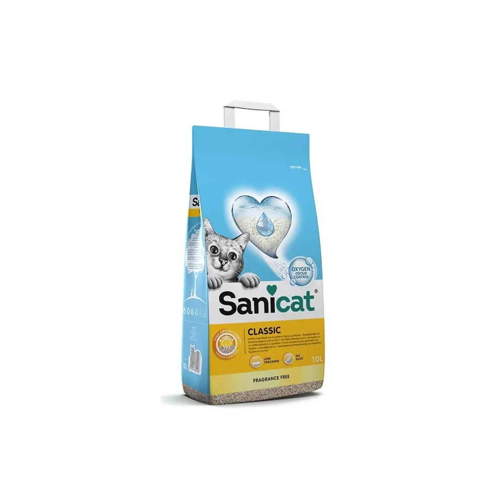 Sanicat Active Duo Clumping Cat Litter, Vanilla & Mandarin Scent, 10 L