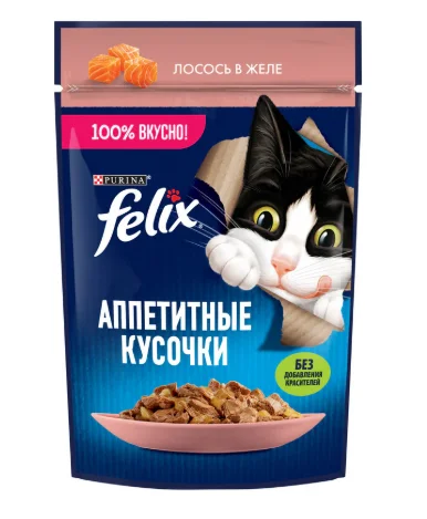 Felix Kitten yaş pişik yemi toyuq jeledə 75 q